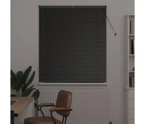 Logu Žalūzija Ar Aizkariem Cits Melna 110 X 130 Cm Alumīnijs Vidaxl Logu Žalūzija Ar Aizkariem Cits Melna 110 X 130 Cm Alumīnijs Vidaxl