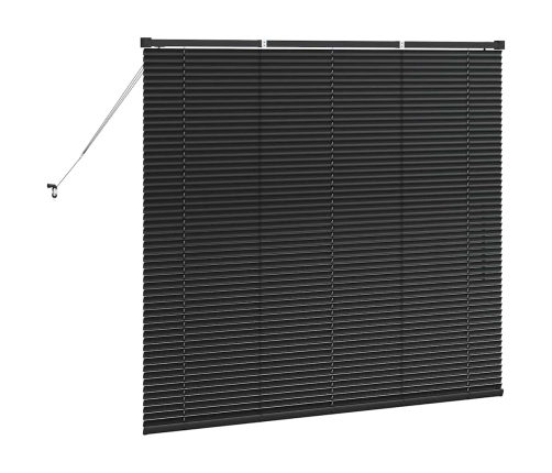 Logu Žalūzija Ar Aizkariem Cits Melna 80 X 130 Cm Alumīnijs Vidaxl