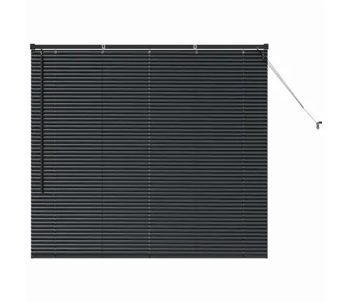 Logu Žalūzija Ar Aizkariem Cits Melna 80 X 130 Cm Alumīnijs Vidaxl