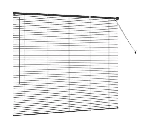 Aknarulo Kardinatega Must Alumiinium