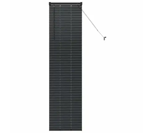 Logu Žalūzija Ar Aizkariem Cits Melna 80 X 130 Cm Alumīnijs Vidaxl