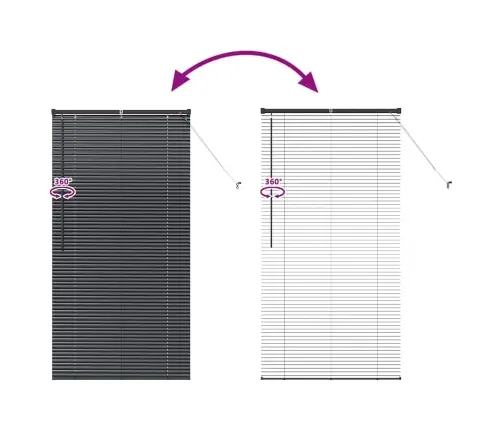 Langų Žaliuzė Su Užuolaidomis Juoda Aliuminis Langų Žaliuzė Su Užuolaidomis Juoda Aliuminis