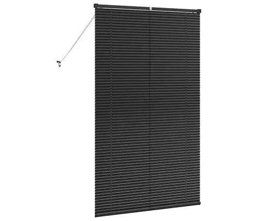 Logu Žalūzija Ar Aizkariem Cits Melna 105 X 175 Cm Alumīnijs Vidaxl