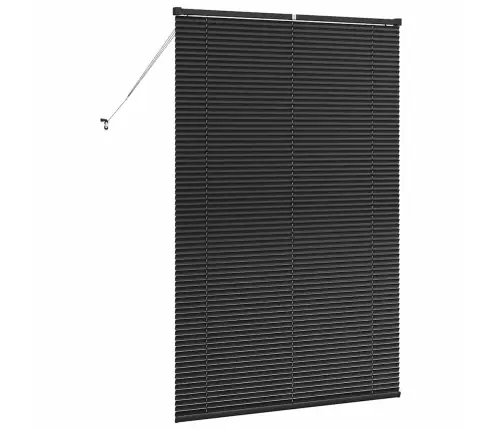 Logu Žalūzija Ar Aizkariem Cits Melna 80 X 130 Cm Alumīnijs Vidaxl