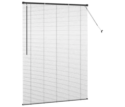 Logu Žalūzija Ar Aizkariem Cits Melna 80 X 130 Cm Alumīnijs Vidaxl