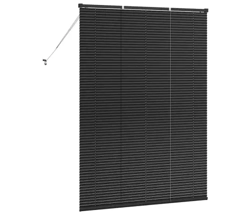 Logu Žalūzija Ar Aizkariem Cits Melna 135 X 175 Cm Alumīnijs Vidaxl