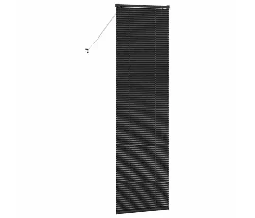 Logu Žalūzija Ar Aizkariem Cits Melna 80 X 130 Cm Alumīnijs Vidaxl