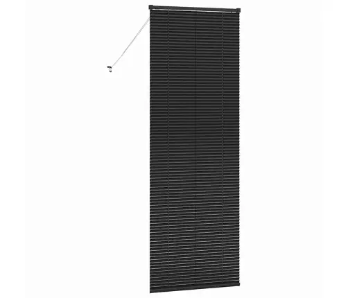 Logu Žalūzija Ar Aizkariem Cits Melna 80 X 130 Cm Alumīnijs Vidaxl