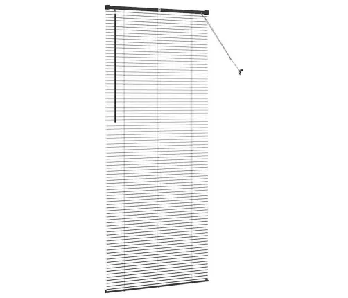 Langų Žaliuzė Su Užuolaidomis Juoda Aliuminis