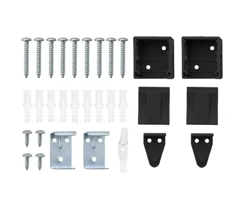 Aknarulo Kardinatega Must Alumiinium