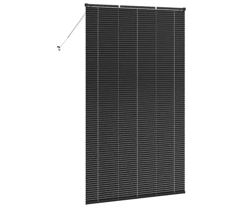 Logu Žalūzija Ar Aizkariem Cits Melna 80 X 130 Cm Alumīnijs Vidaxl