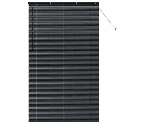 Logu Žalūzija Ar Aizkariem Cits Melna 135 X 220 Cm Alumīnijs Vidaxl