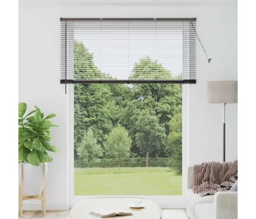 Logu Žalūzija Ar Aizkariem Cits Melna 155 X 220 Cm Alumīnijs Vidaxl