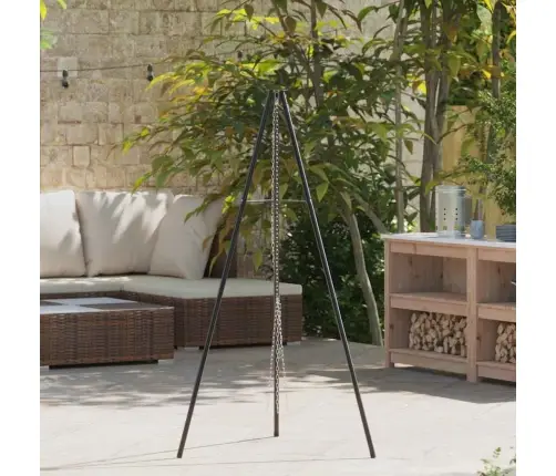 Lõkke Tripod Must 92 X 92 X 151,5 Cm Teras