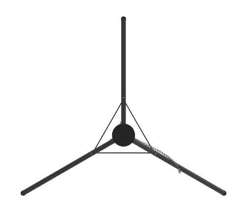 Lõkke Tripod Must 92 X 92 X 151,5 Cm Teras