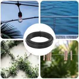 Žoga Saistīšanas Stieple Antracīts 80 M Pvc Vidaxl