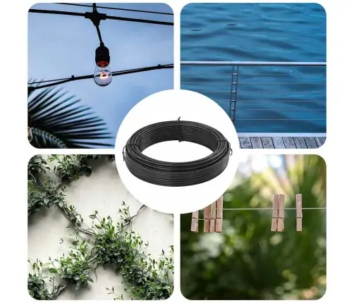 Žoga Saistīšanas Stieple Antracīts 80 M Pvc Pārklāts Tērauds Vidaxl