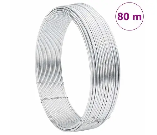 Žoga Saistīšanas Stieple Sudraba 80 M Karsti Cinkots Tērauds Vidaxl