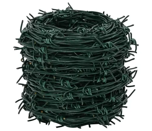 Stieple Ar Asumiem Zaļa 100 M Karsti Cinkots Tērauds Vidaxl