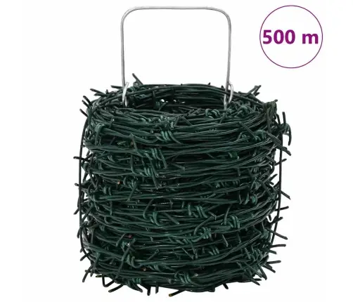 Stieple Ar Asumiem Zaļa 100 M Karsti Cinkots Tērauds Vidaxl