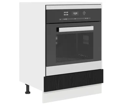 Seinakapp Ladustamisega Must Tamm 60 X 46 X 81,5 Cm Tehispuit