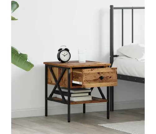 Öökapp Vana Puit 40 X 42 X 45 Cm Inseneritud Puit Ja Metall