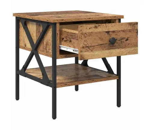 Öökapp Vana Puit 40 X 42 X 45 Cm Inseneritud Puit Ja Metall