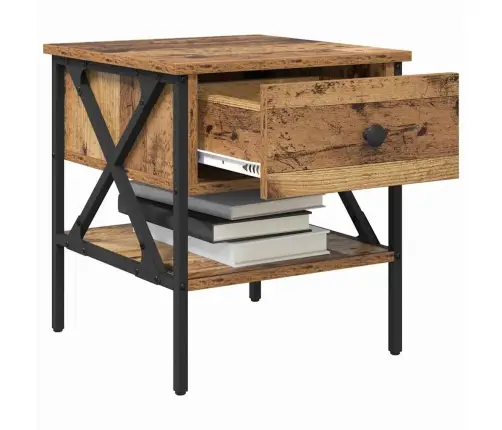 Öökapp Vana Puit 40 X 42 X 45 Cm Inseneritud Puit Ja Metall