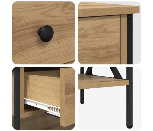 Naktsgaldiņš Amatnieka Ozolā 40X42X45 Cm Vidaxl