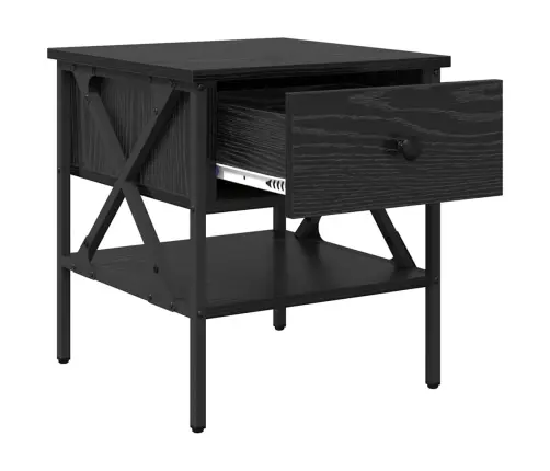 Naktsgaldiņš Melna Ozola 40X42X45 Cm Inženierijas Koks Vidaxl