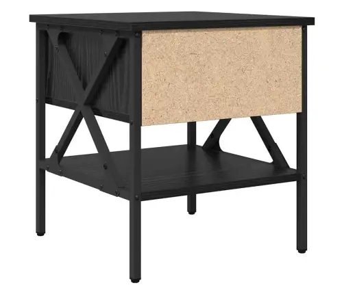 Naktsgaldiņš Melna Ozola 40X42X45 Cm Inženierijas Koks Vidaxl