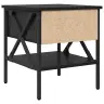 Naktsgaldiņš Melna Ozola 40X42X45 Cm Inženierijas Koks Vidaxl