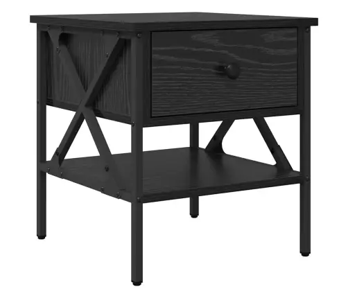 Naktinis Staliukas 2 Pcs Juoda Ąžuolo 40 X 42 X 45 Cm