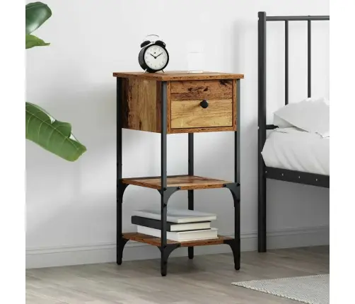 Šalia Lovos Spintelė Su Stalčių Ruda 33.5 X 36 X 70 Cm