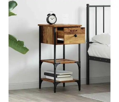 Šalia Lovos Spintelė Su Stalčių Ruda 33.5 X 36 X 70 Cm