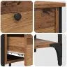 Šalia Lovos Spintelė Su Stalčių 2 Pcs Ruda 33.5 X 36 X 70 Cm