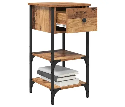 Šalia Lovos Spintelė Su Stalčių 2 Pcs Ruda 33.5 X 36 X 70 Cm