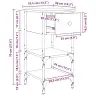 Šalia Lovos Spintelė Su Stalčių 2 Pcs Ruda 33.5 X 36 X 70 Cm