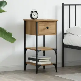 Šalia Lovos Spintelė Su Stalčių Ruda 33.5 X 36 X 70 Cm Šalia Lovos Spintelė Su Stalčių Ruda 33.5 X 36 X 70 Cm