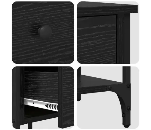 Šalia Lovos Spintelė Juodas Ąžuolas 33.5 X 36 X 70 Cm