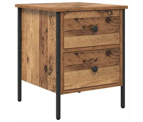 Naktinis Staliukas Su Stalčių Sena Mediena 40 X 42 X 50 Cm