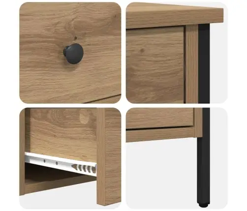 Naktinis Staliukas Su Stalčių Artisano Ąžuolo 40 X 42 X 50 Cm Naktinis Staliukas Su Stalčių Artisano Ąžuolo 40 X 42 X 50 Cm