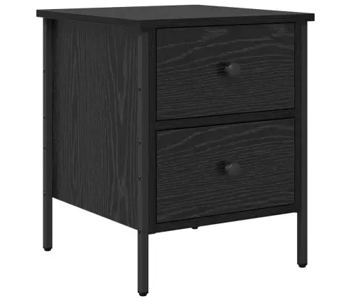 Naktsgaldiņš Melna Ozola 40X42X50 Cm Inženierijas Koks Vidaxl