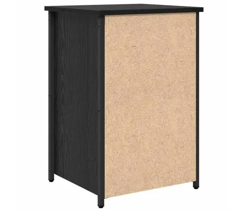 Melna Ozola Naktsgaldiņš Melns Ozols Mdf, Metāls Kompakts Vidaxl