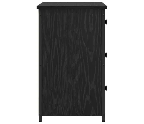 Melna Ozolkoka Naktsgaldu Komplekts Melna Ozolkoka Inženierijas Koks Vidaxl