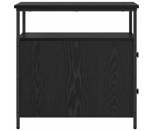 Nakts Skapītis Ar Atvilktni 2 Pcs Melns Ozols 30 X 60 X 60 Cm Vidaxl