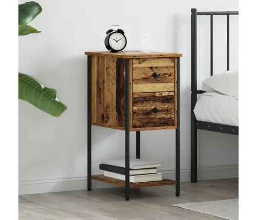Nakts Skapītis Ar Atvilktni Vecs Koks 32 X 42 X 70 Cm Vidaxl