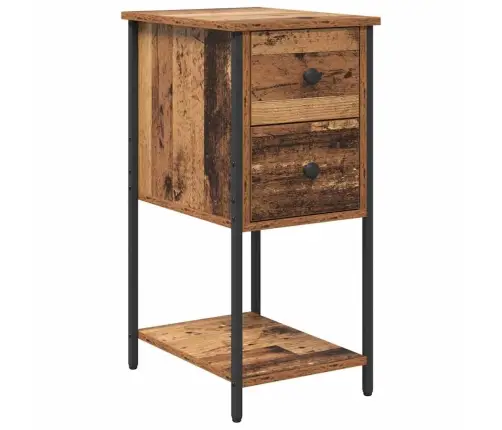 Nakts Skapītis Ar Atvilktni Vecs Koks 32 X 42 X 70 Cm Vidaxl