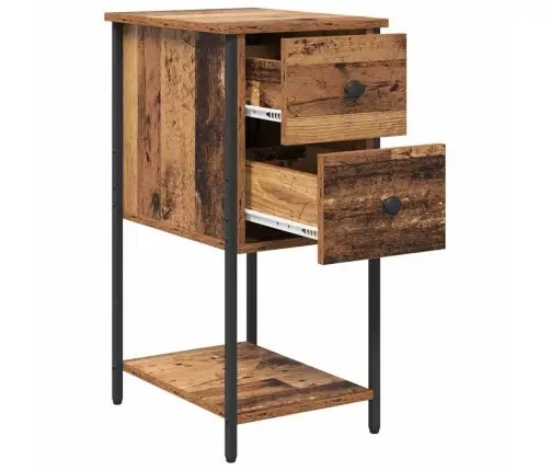 Nakts Skapītis Ar Atvilktni 2 Pcs Vecs Koks 32 X 42 X 70 Cm Vidaxl