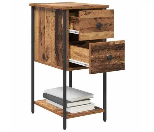 Nakts Skapītis Ar Atvilktni 2 Pcs Vecs Koks 32 X 42 X 70 Cm Vidaxl